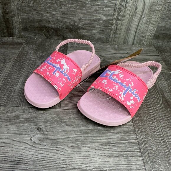 Champion Super Slide Splash Toddler size 7 Hot Pink Slingback Sandals - Picture 6 of 8